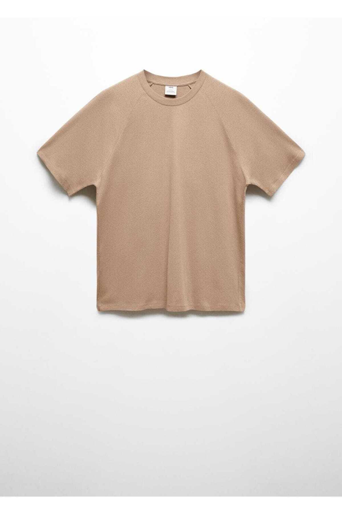 MANGO Man-Bavlněné tričko Relaxed fit 3