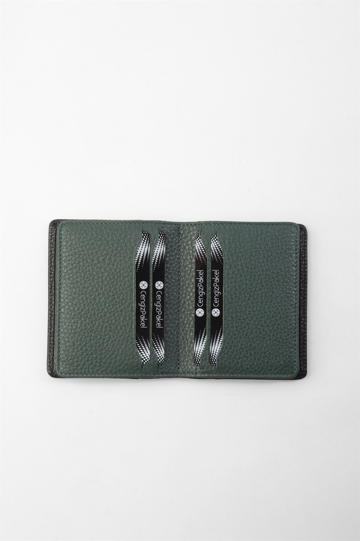 Cengiz Pakel  Cengiz Pakel Hakiki Deri Kartlık 2499-siyah-yeşil - Görsel 2