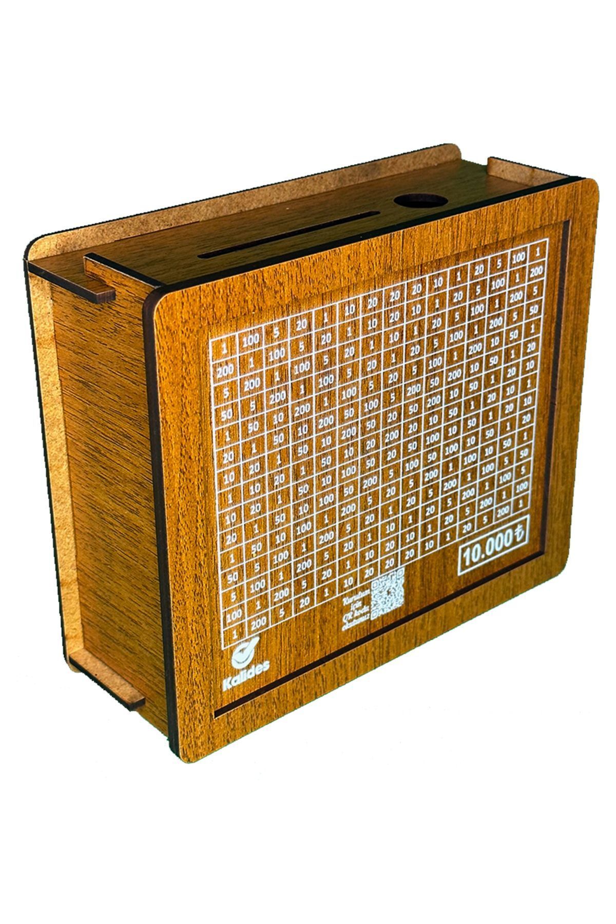 Parabox - 10.000tl Kumbara - Ahşap Para Biriktirme Hedef Kutusu - Hediyelik Ürünler