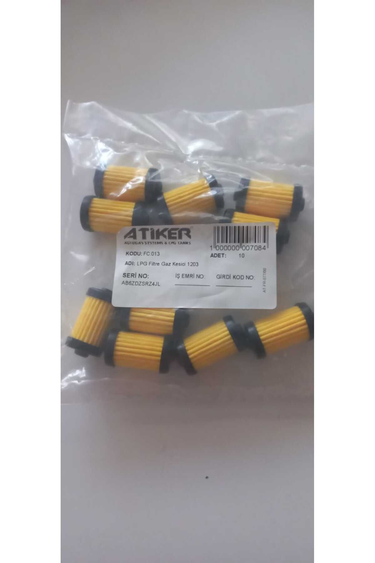 ATİKER Gaz Kesici Filtre Eski Tip 10 Adet/gaz Kesici Iç Filtresi /orjinal Atiker