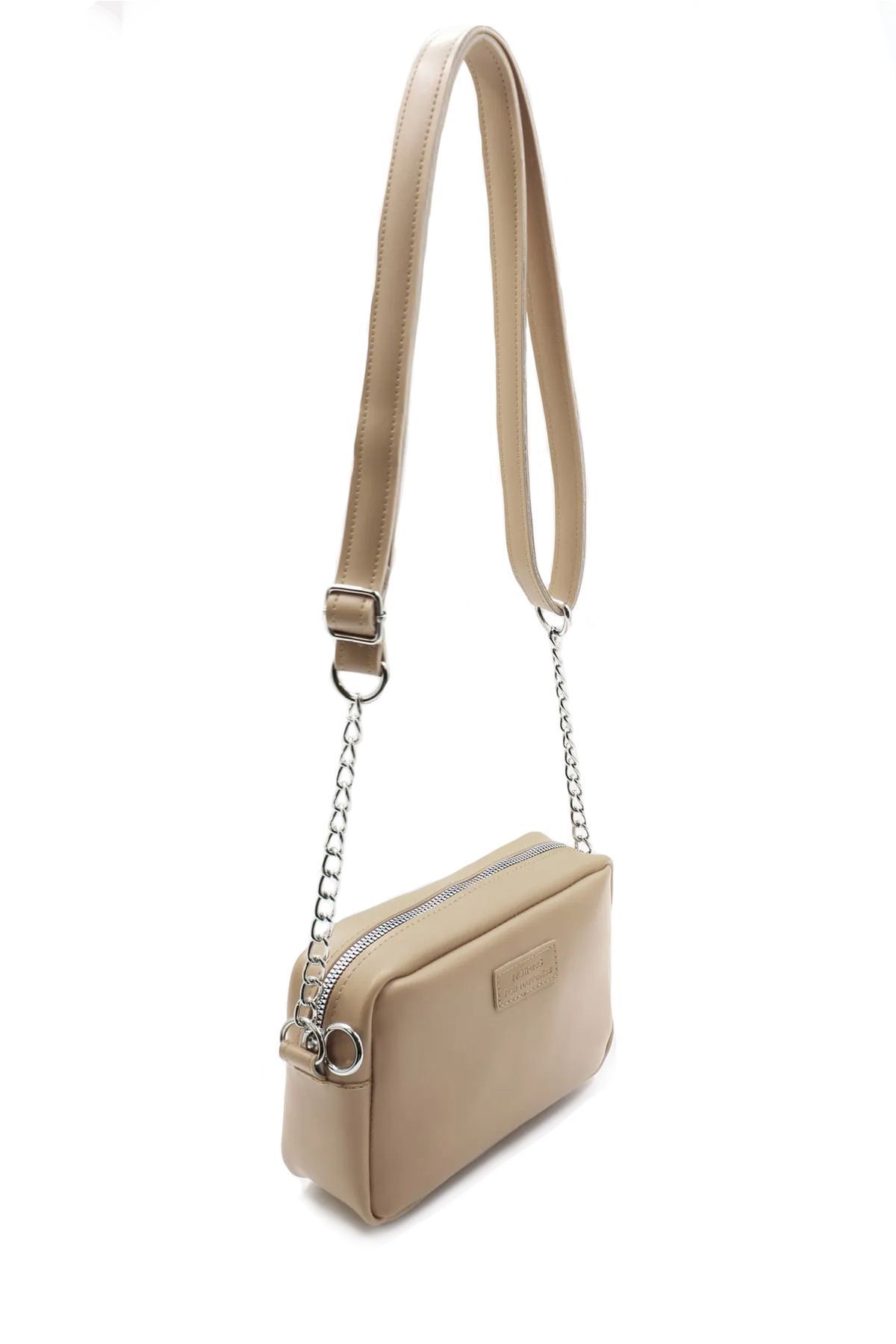 NOTHING-Női Light Mink mini láncos vállpántos és Crossbody táska Leo 7
