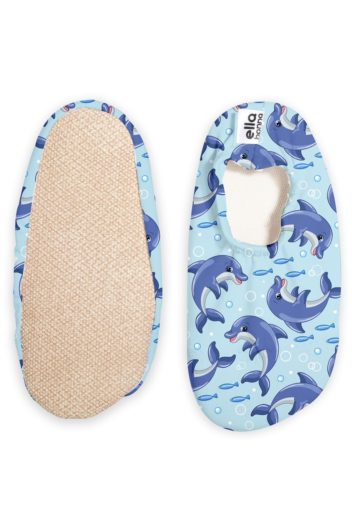 Ella Bonna-Talpă Anti-alunecare, Bebeluş unisex, Pantofi de mare pentru copii, Papuci de piscină, Delfin 3