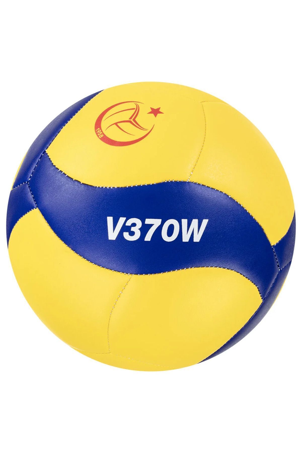 توپ والیبال آبی V370W رسمی خیاطی نرم چرم مصنوعی شماره 5 271 GR + پمپ رانینگی قانون اورجینال MIKASA