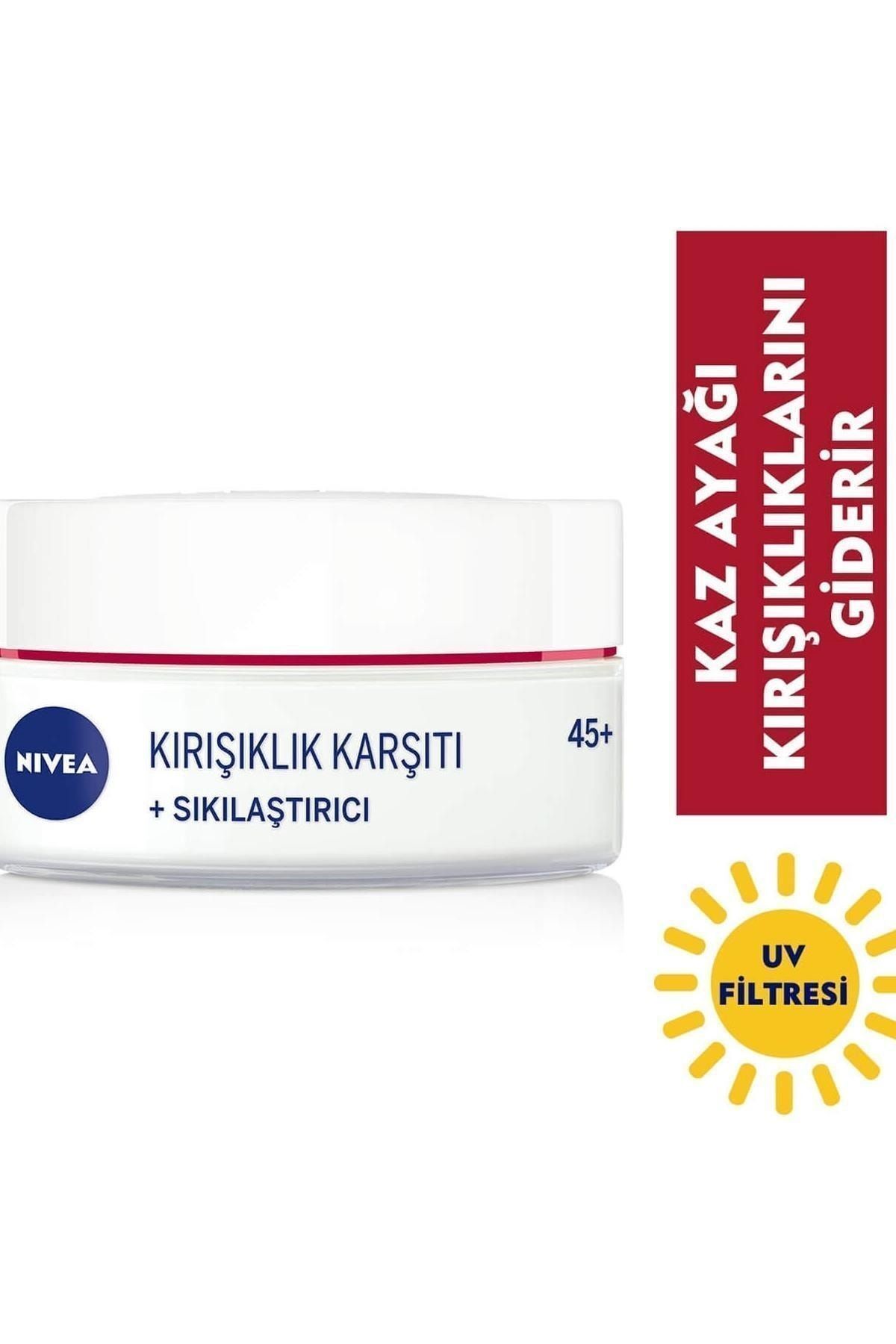 کرم ضد چروک لارین + سفت کننده 45+ سن مخصوص مراقبت از صورت 50 میلی لیتری NIVEA
