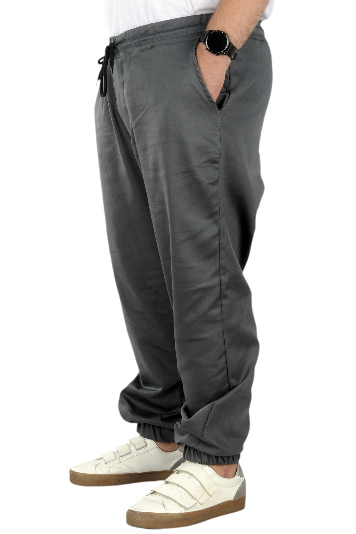 ModeXL-Mode Xl Large Size Men's Linen Jogger Spring 21911b Smoked 2