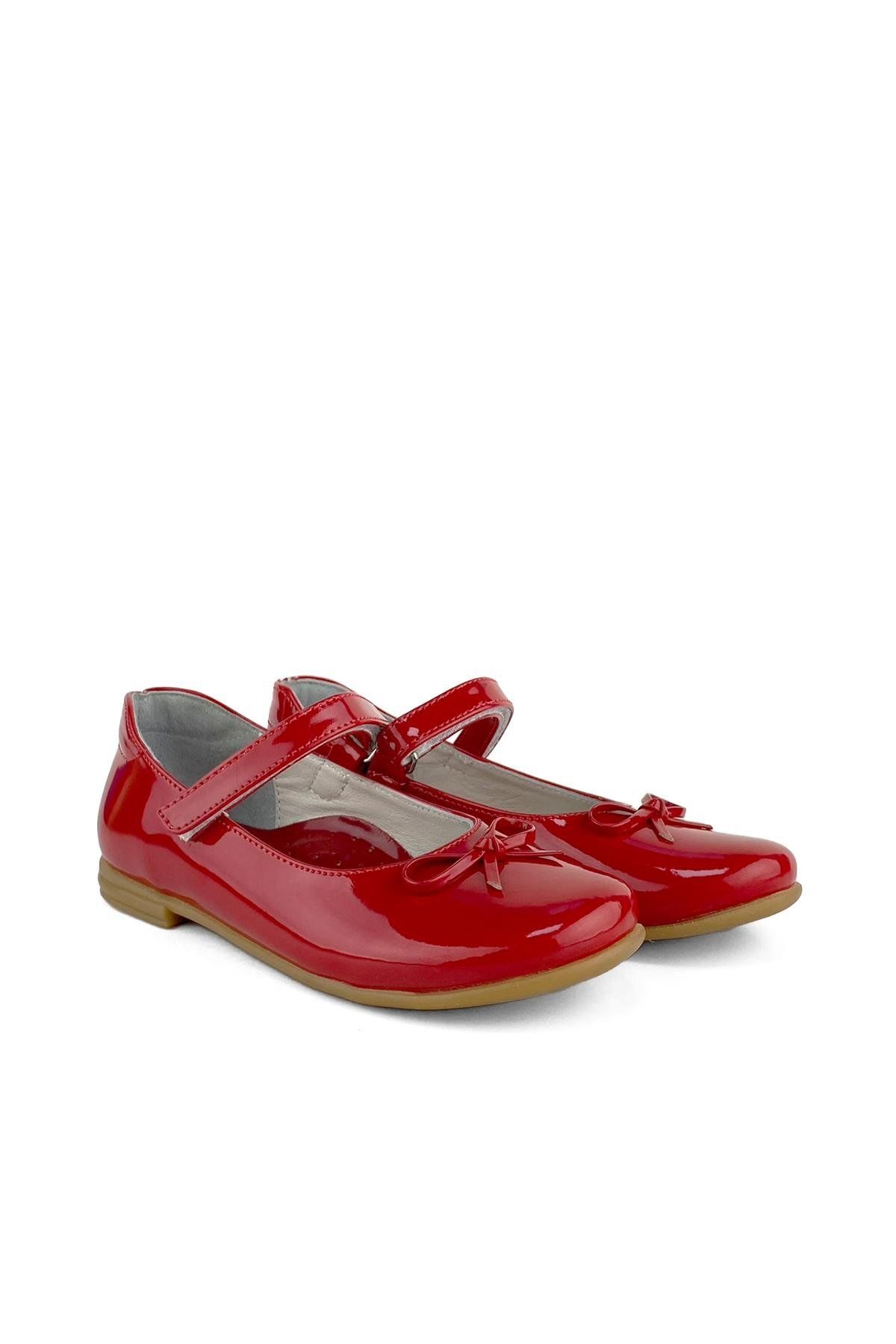 Cici Bebe Ayakkabı-Red Girl's Ballerina Ballet 2