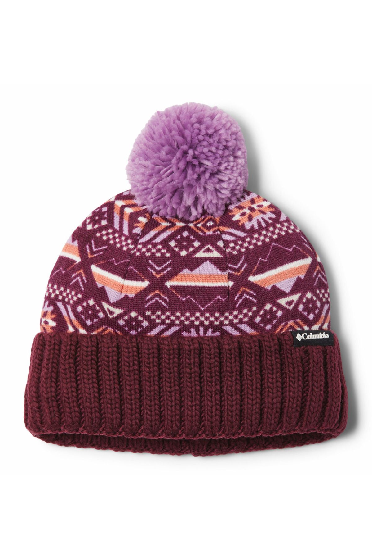 کلاه بافتنی قرمز مردانه و زنانه ژاکت آب هوا Pom یونیسکس Beanie Columbia