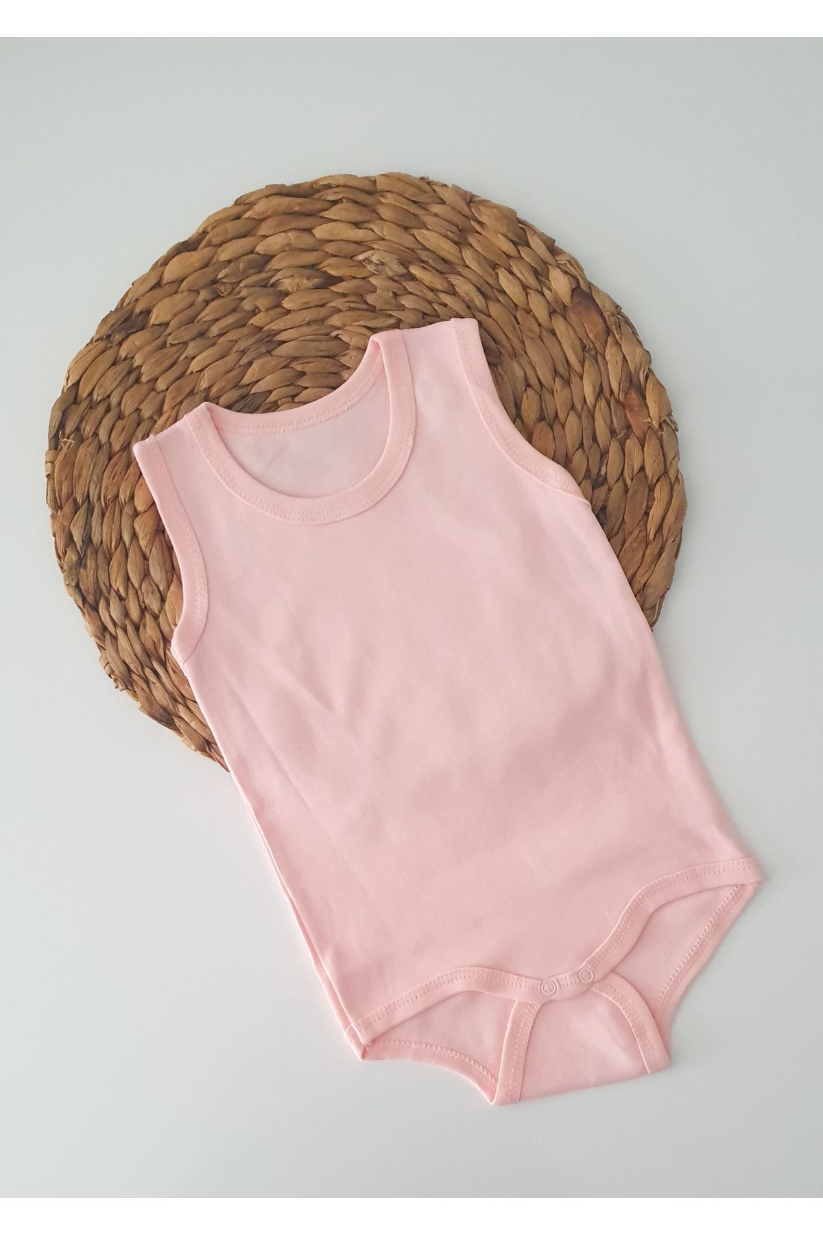 بادی نوزادی پسرانه – دخترانه صورتی Bebekinstan | 987 اورجینال - تصویر 2