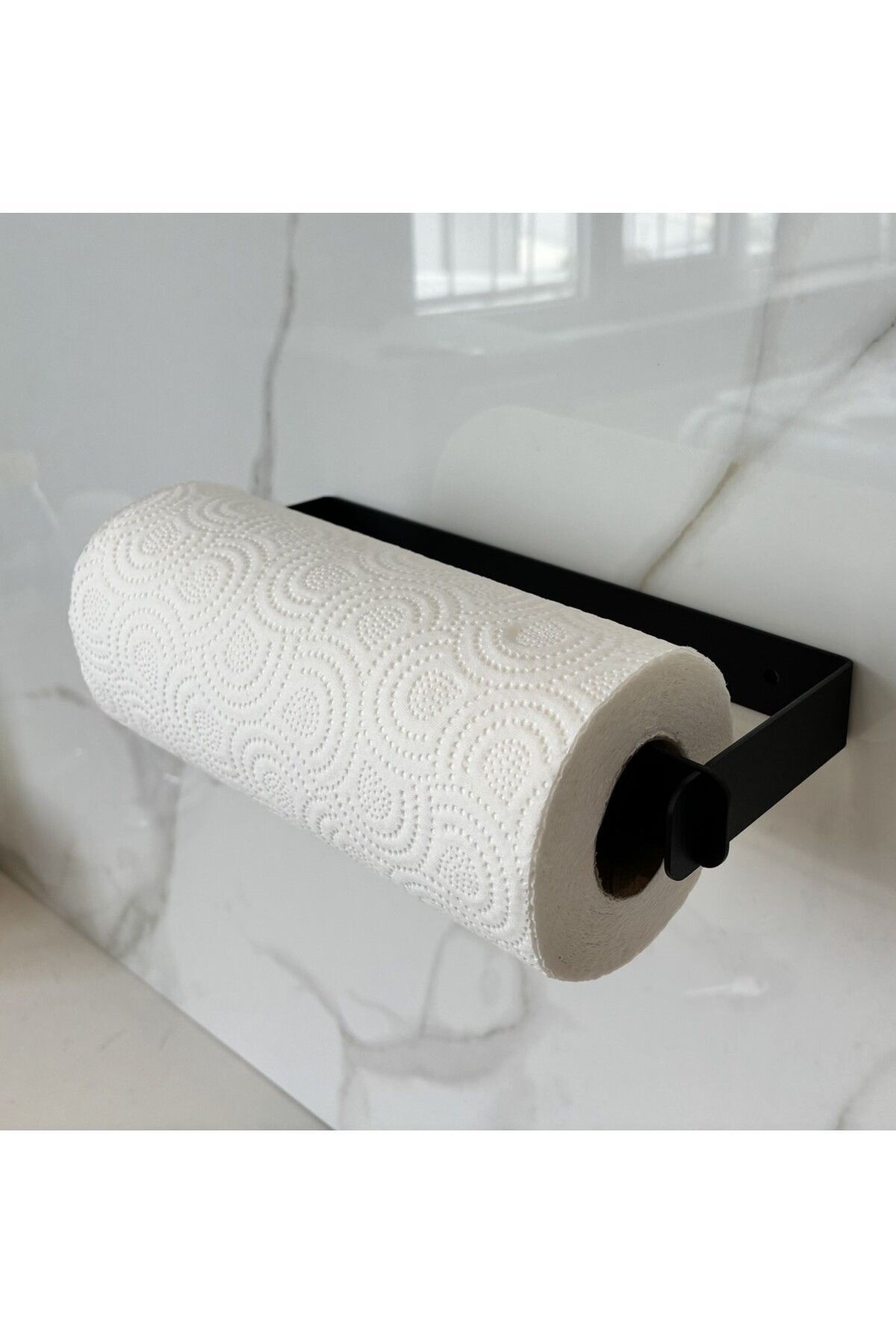 VELUX HOME-Pull and Remove with Lock System Practical Metal Paper Towel Holder Towel Rack Holder with Double Sided Tape on the Wall 6