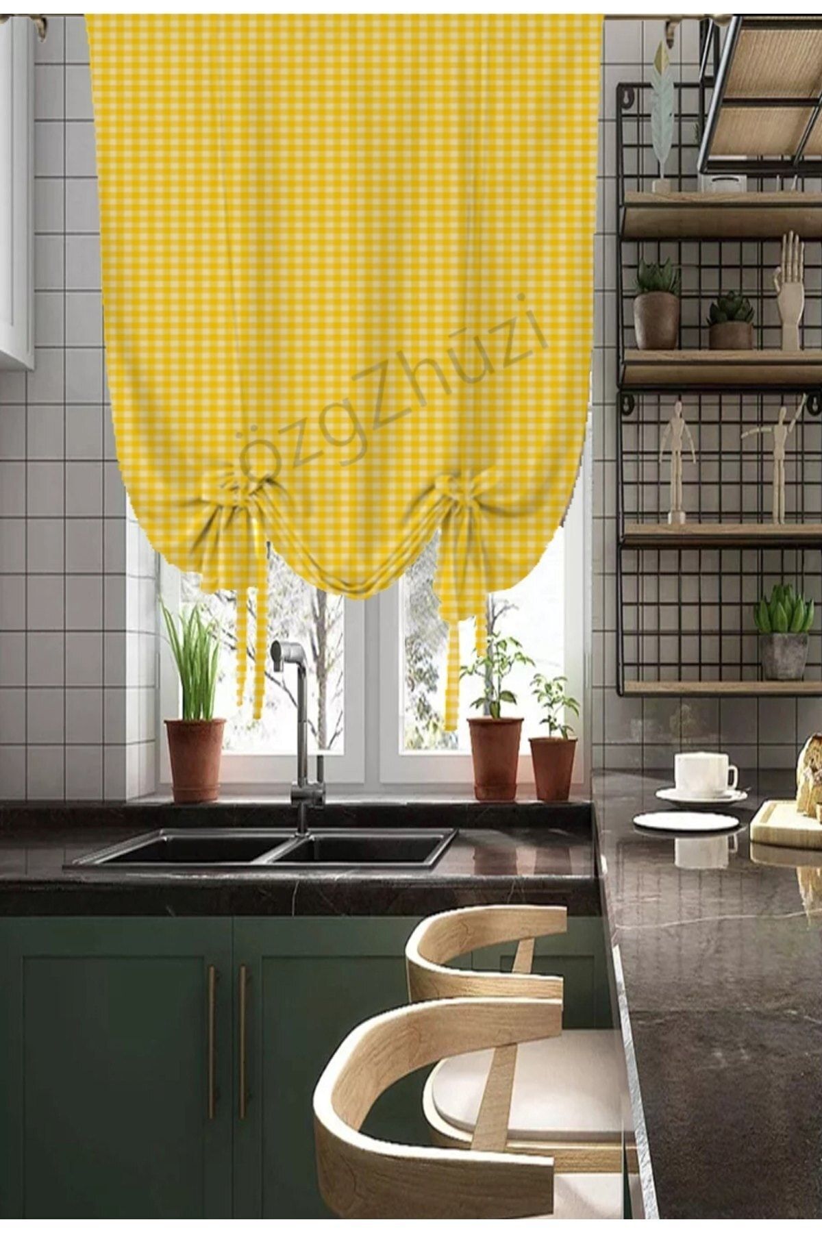 perlina home-ستارة خلفية واحدة أنبوبية ريفية منقوشة باللون الأصفر الأنيق (العرض × الطول) 1