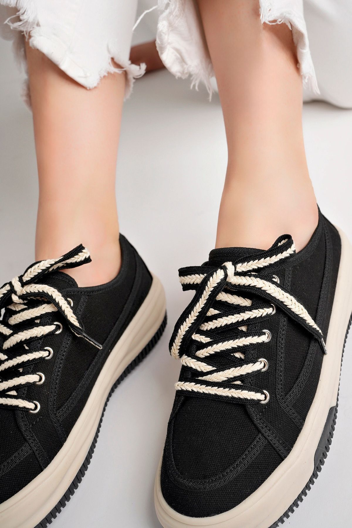 Siyah Kadın Sneaker Günlük Ayakkabı