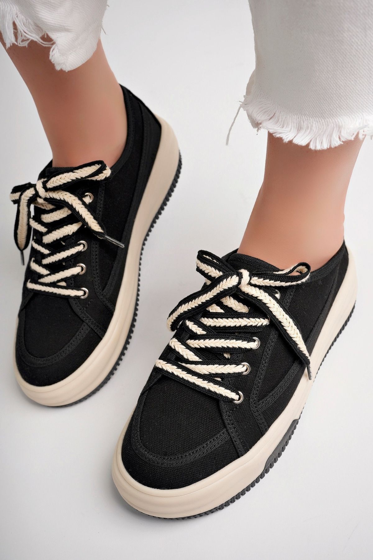 Siyah Kadın Sneaker Günlük Ayakkabı