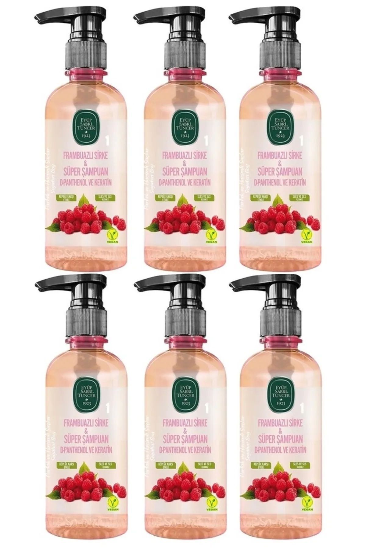 Eyüp Sabri Tuncer-Raspberry Vinegar Super Shampoo - Raspberry Vinegar 100ml x 6 Pieces 1