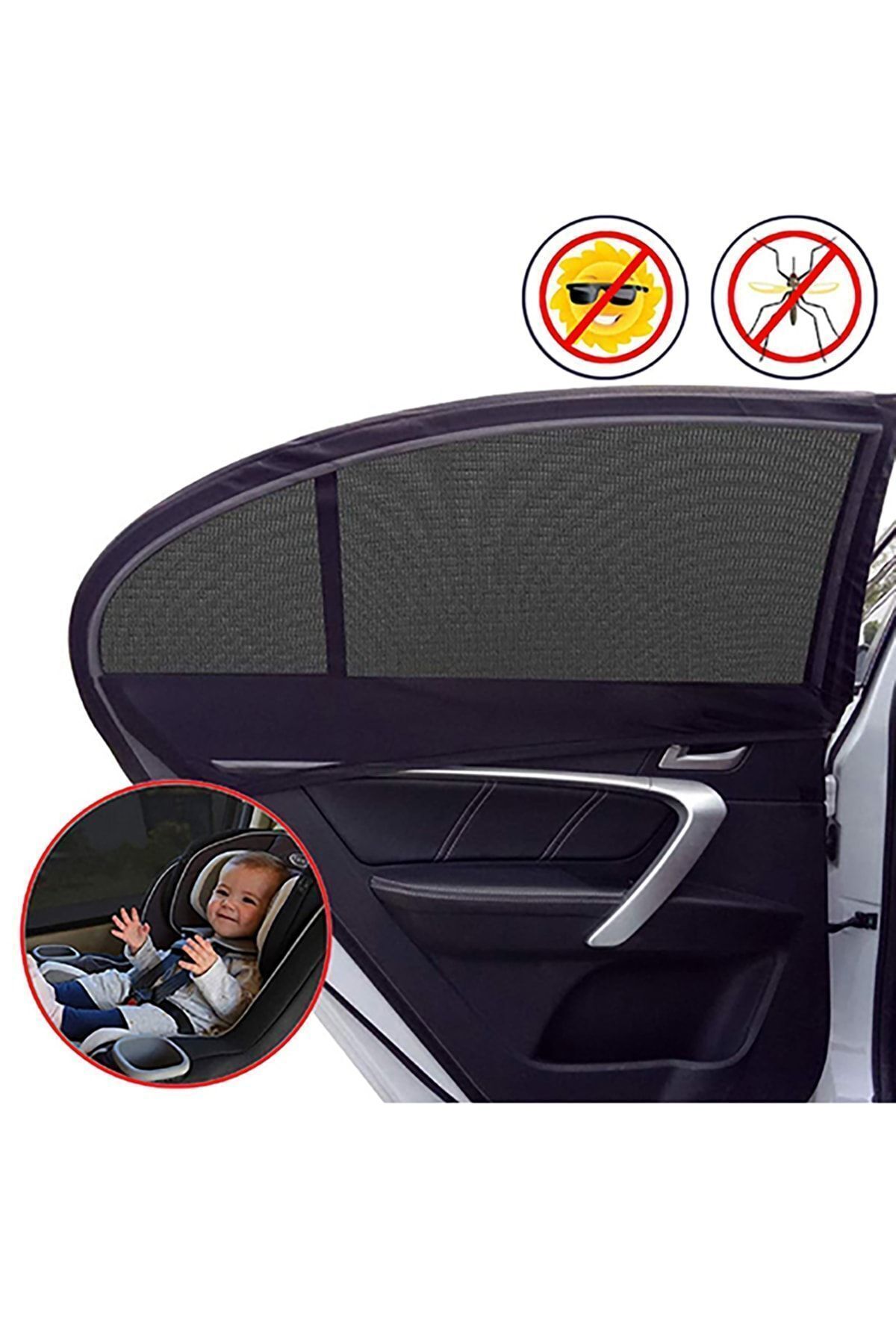 Ankaflex Oto Güneşlik Perde Araba Yan Cam Perdesi Önleyici Araç Içi Güneşliği Için Güneş Sinekliği Koltuk fotoğrafı 4 (önizleme)