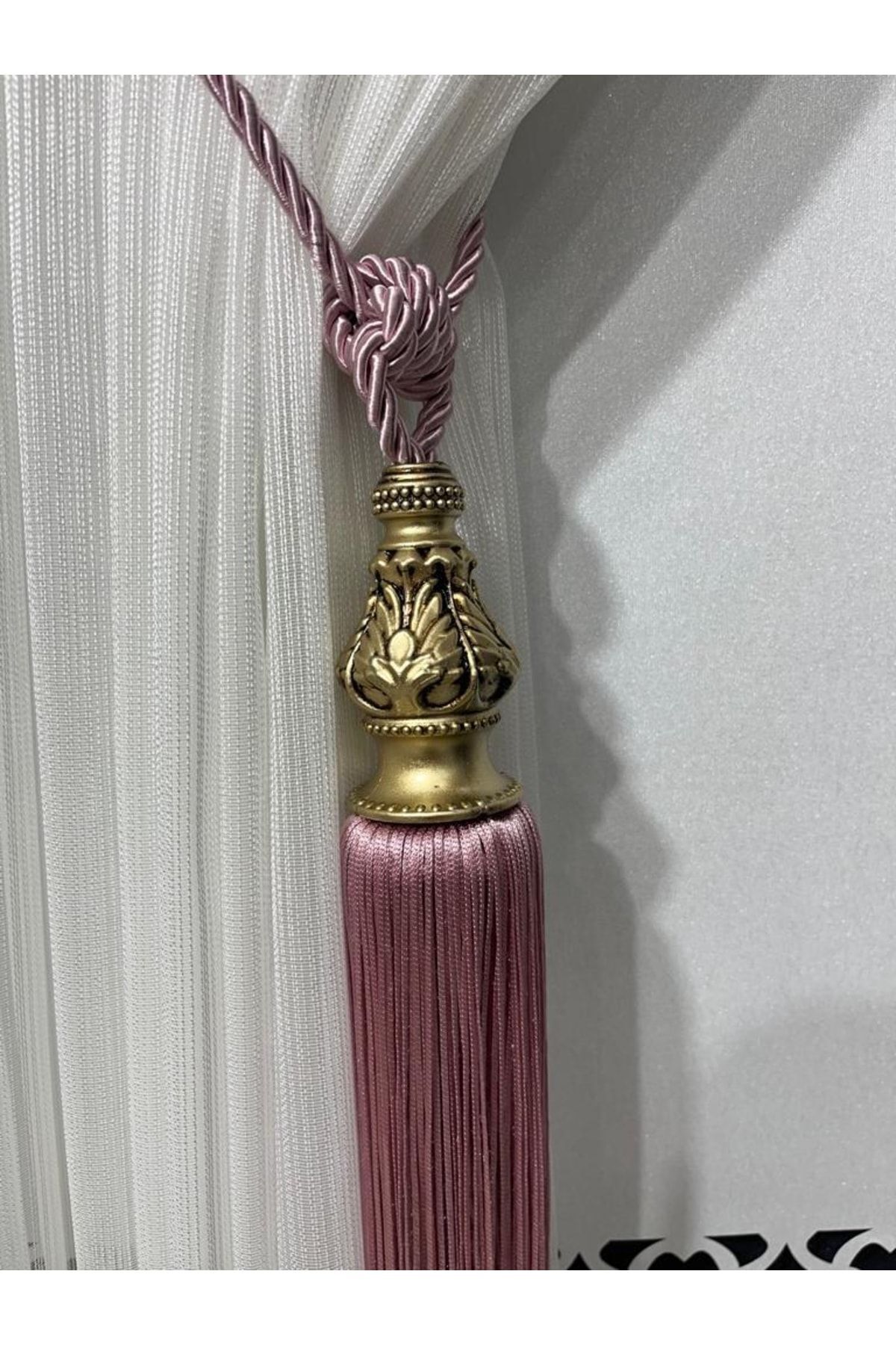 Luxurious Background or Tulle Curtain Tying Apparatus Attached to the Cornice One Piece