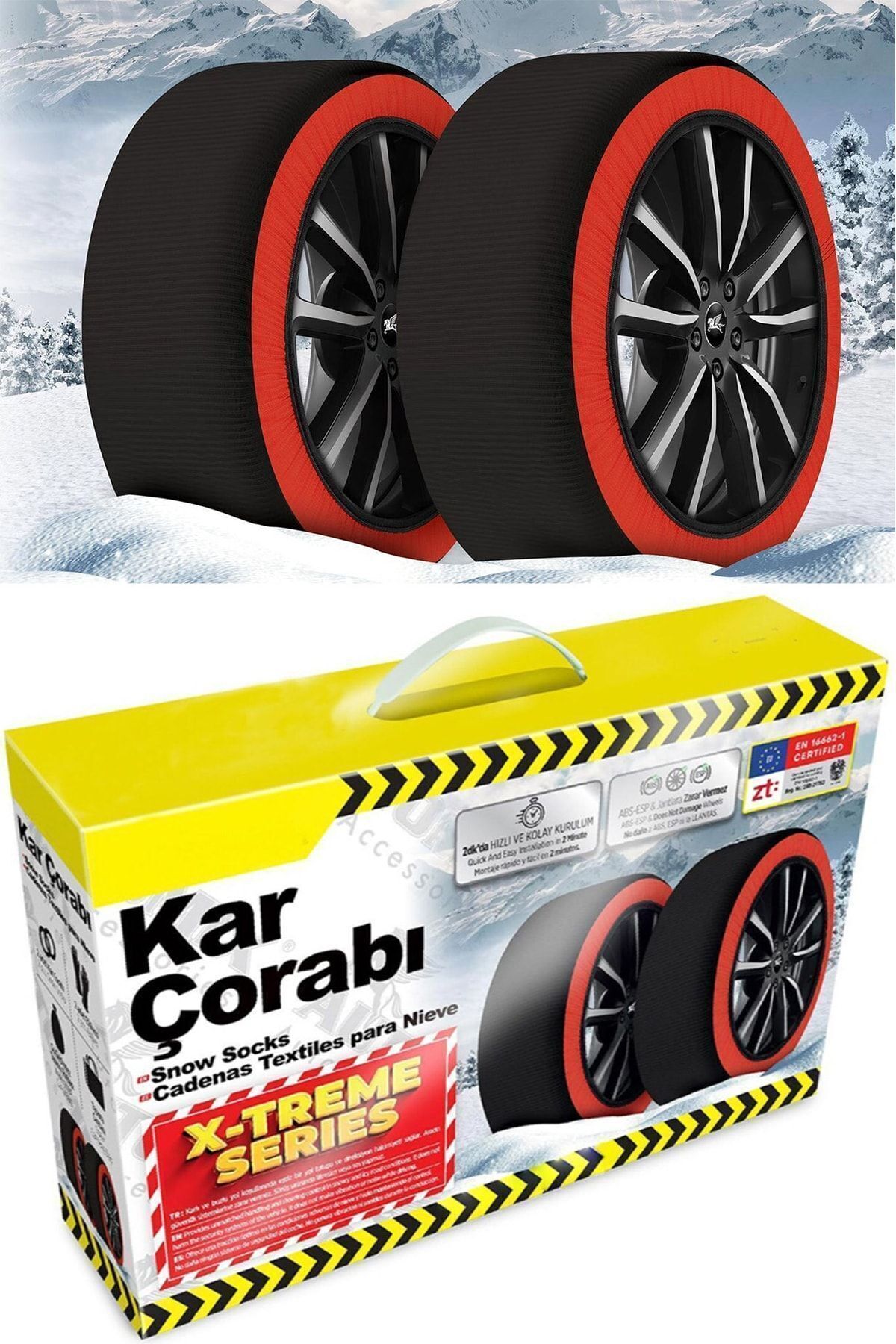 BYENS Kar Zinciri Takmatik Zincir Lastik Kar Çorabı Oto Kar Paleti Pratik Araba Araç Kış Patinaj