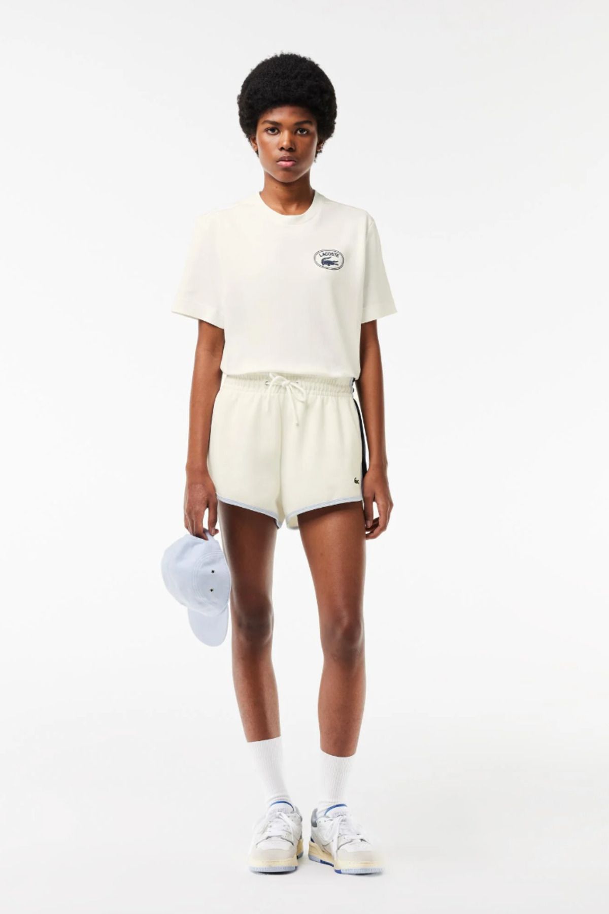 Lacoste Regular Fit Signature Print T shirt Kad n Giyim