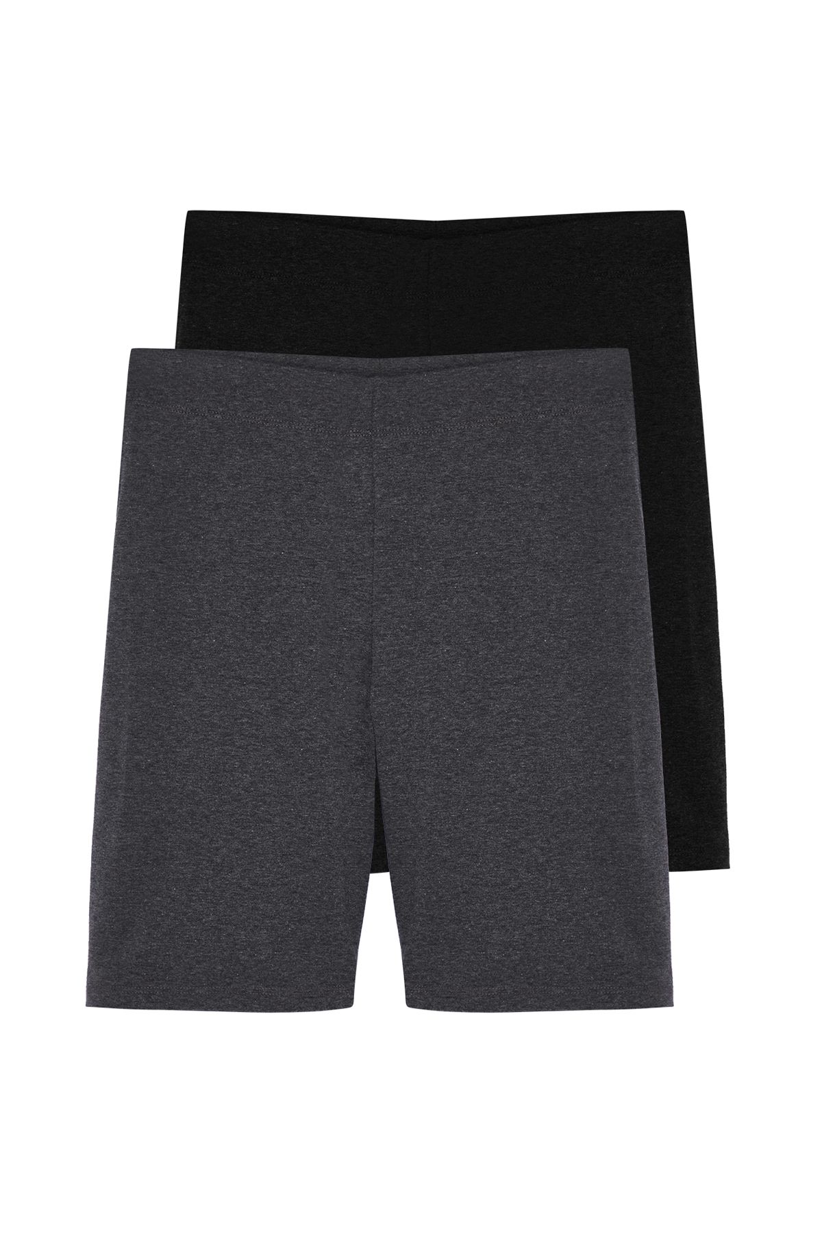 Trendyol Curve-Schwarz-Anthrazit 2er-Pack gestrickte Leggings TBBSS24BV00003 8