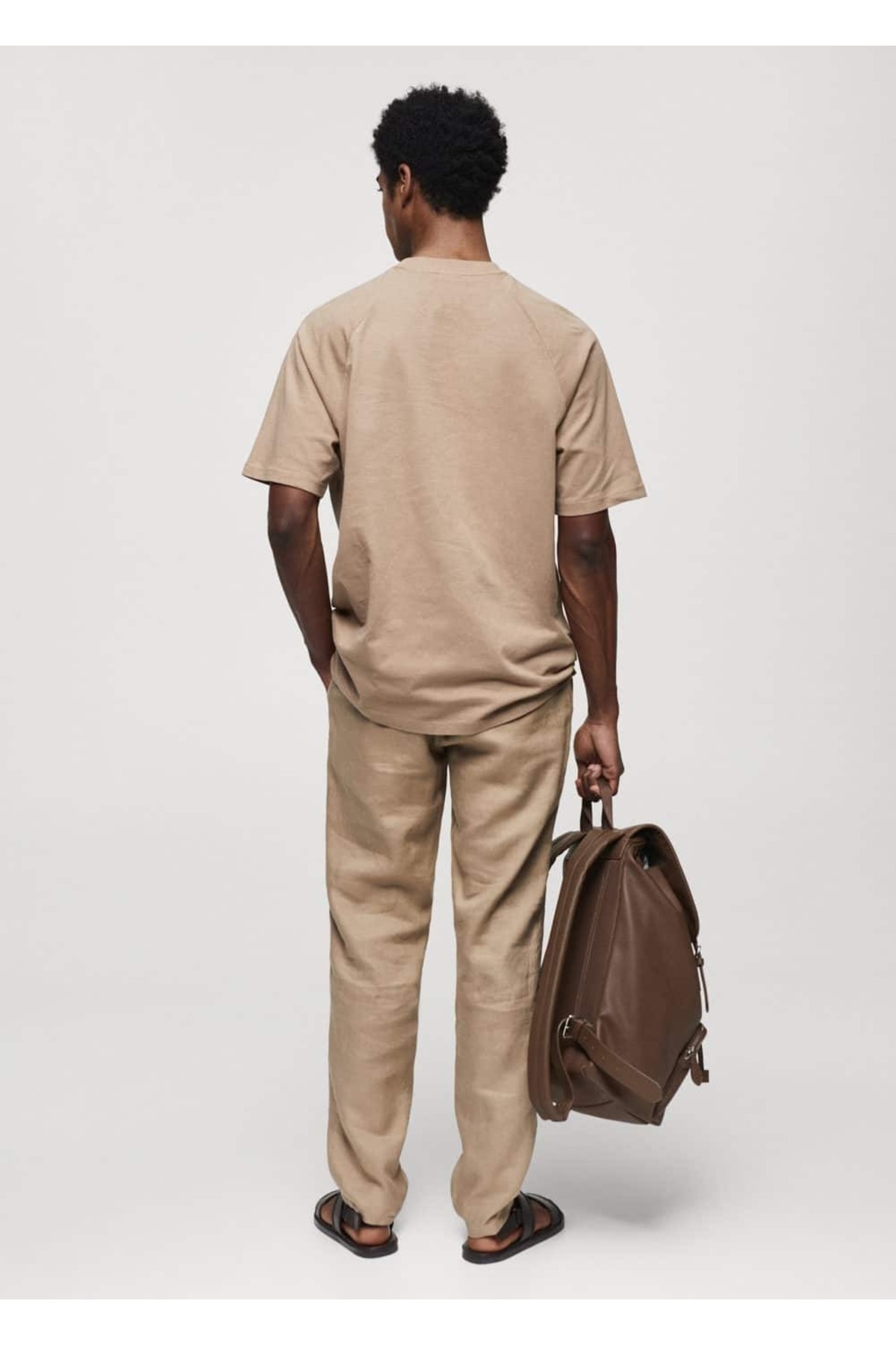 MANGO Man-Bavlněné tričko Relaxed fit 4