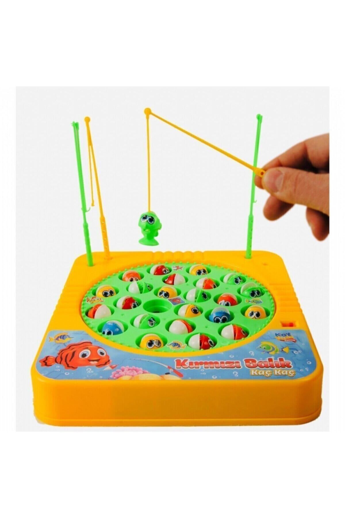 Kayyum Oyuncak Kırmızı Balık Tutma Oyunu 24 Balık 4 Olta.