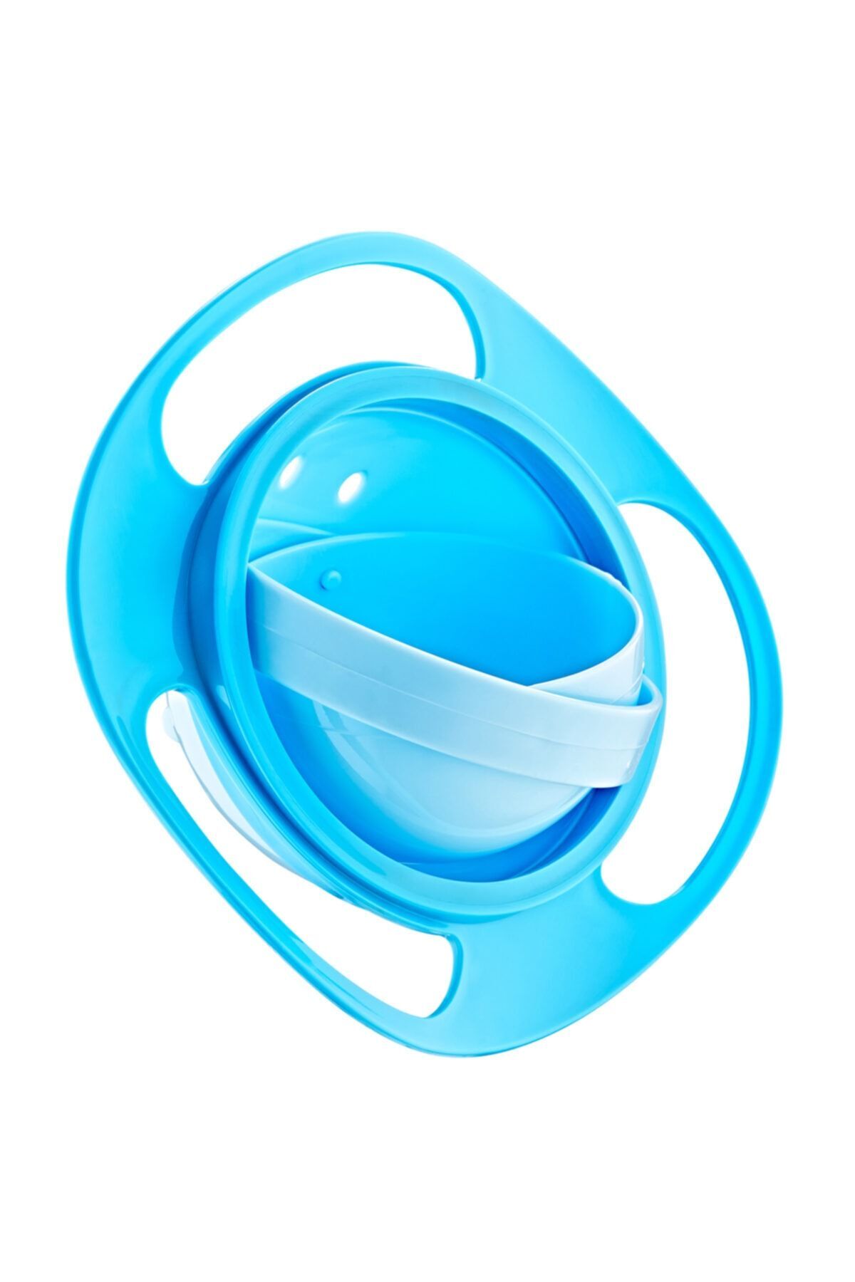 Babyjem Beslenme Seti - Dökülmeyen Tabak Mavi & Silikon Meyve Sebze Emziği Mavi fotoğrafı 2 (önizleme)