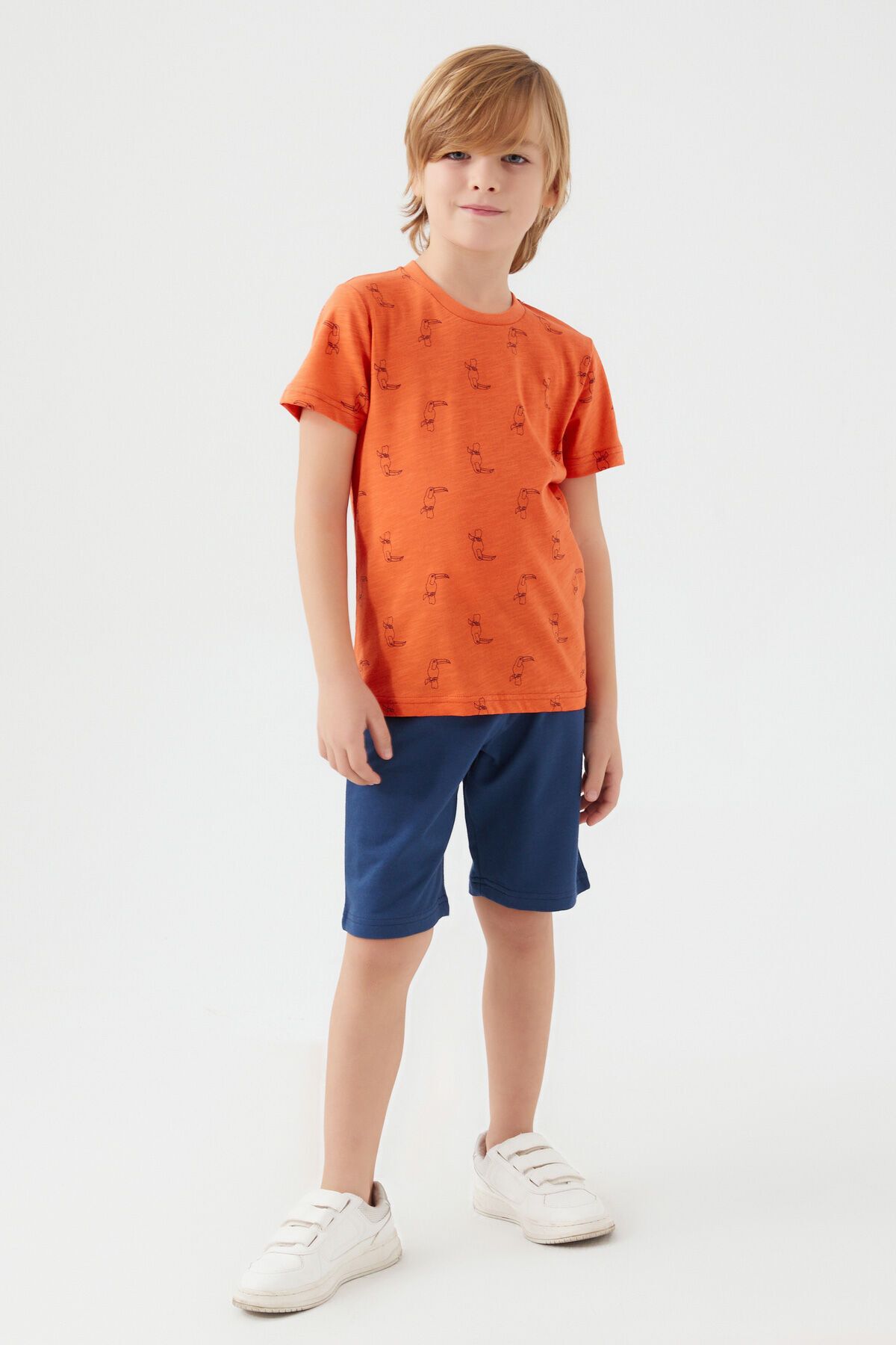 Arnetta-Boy's Orange Bermuda Set 2