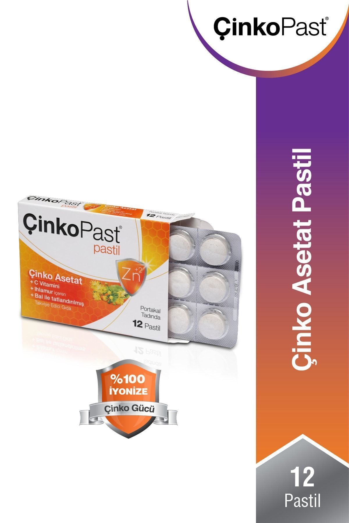 Çinkopast C Vitamini Ihlamur Bal Pastil 12li 8682291511568