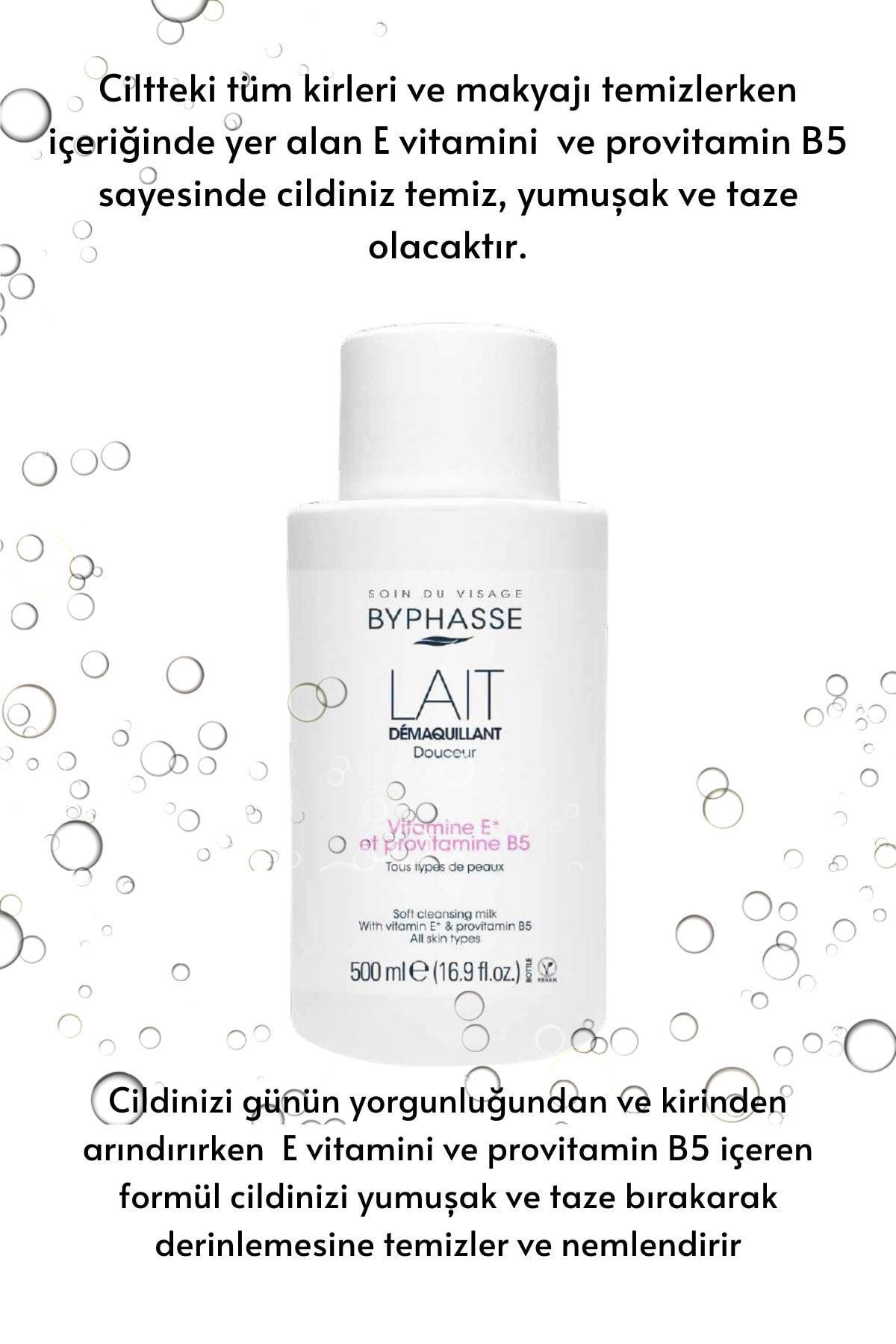 BYPHASSE-Face, Eye and Make-up Cleansing Milk All Skin Types 500ml 2