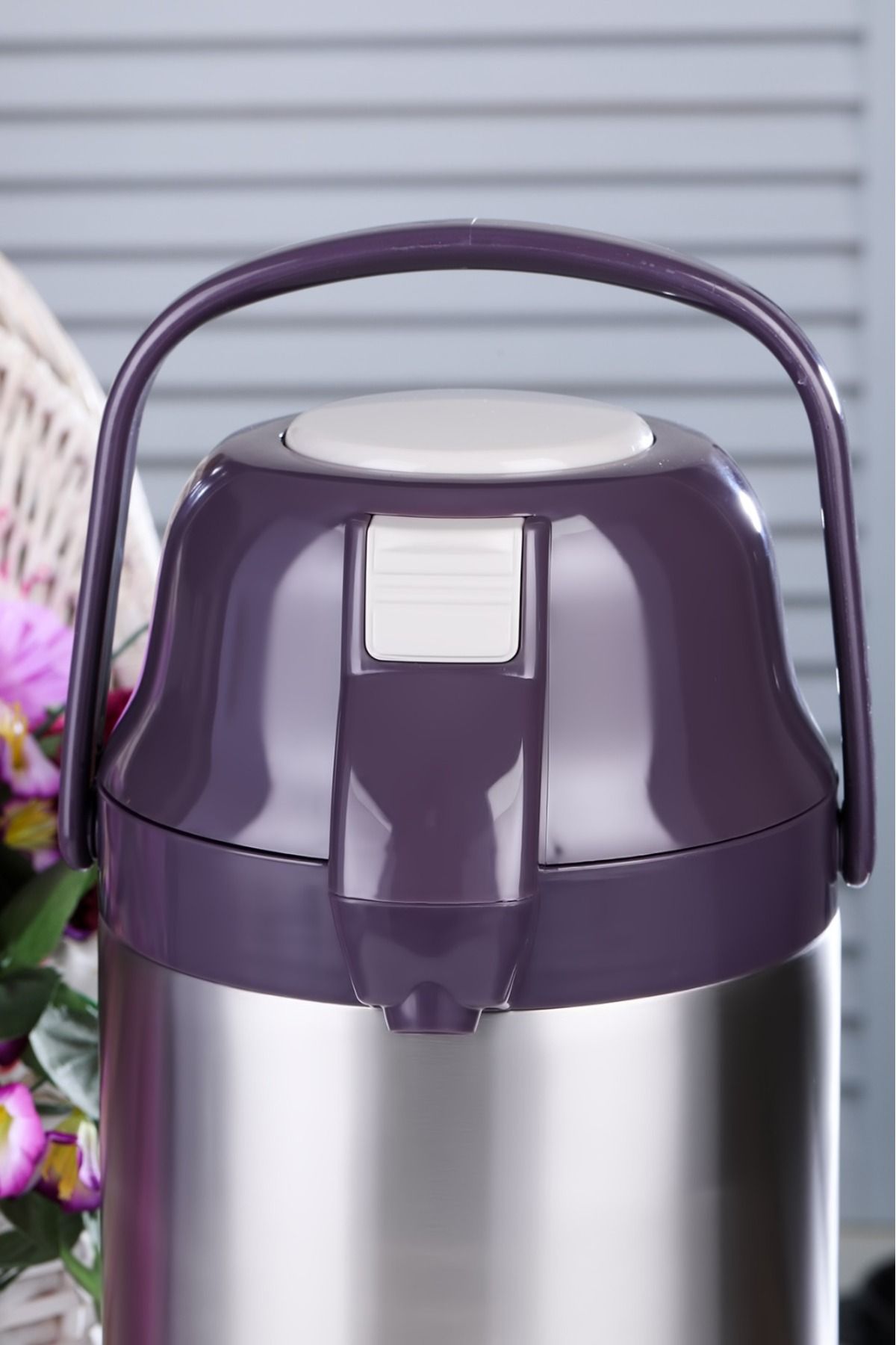 فلاسک خاکستری ترموس های فولادی 3.5 Lt با پمپ 2008 Cooker