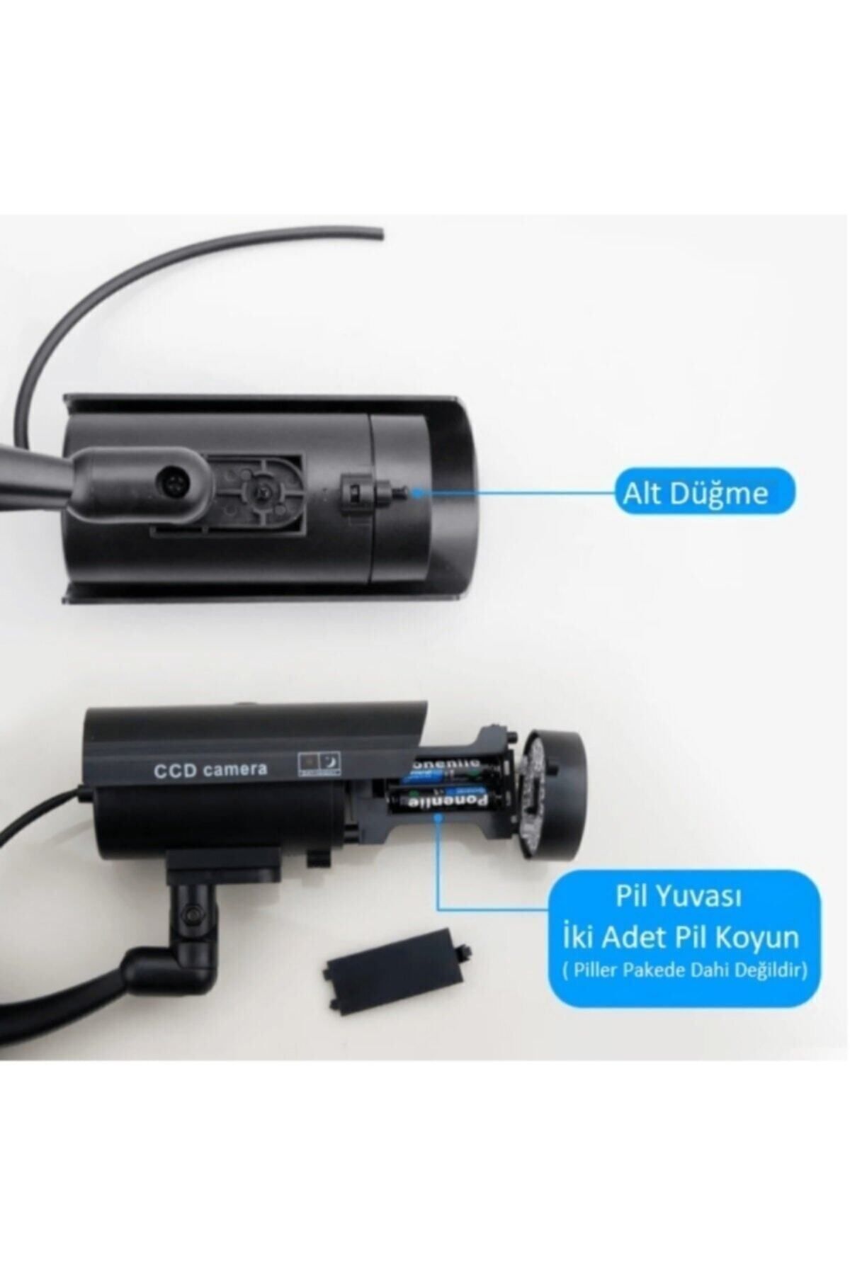 DEMİRALP37-Deterrent Fake Security Camera with Night Vision, Battery and LED 4