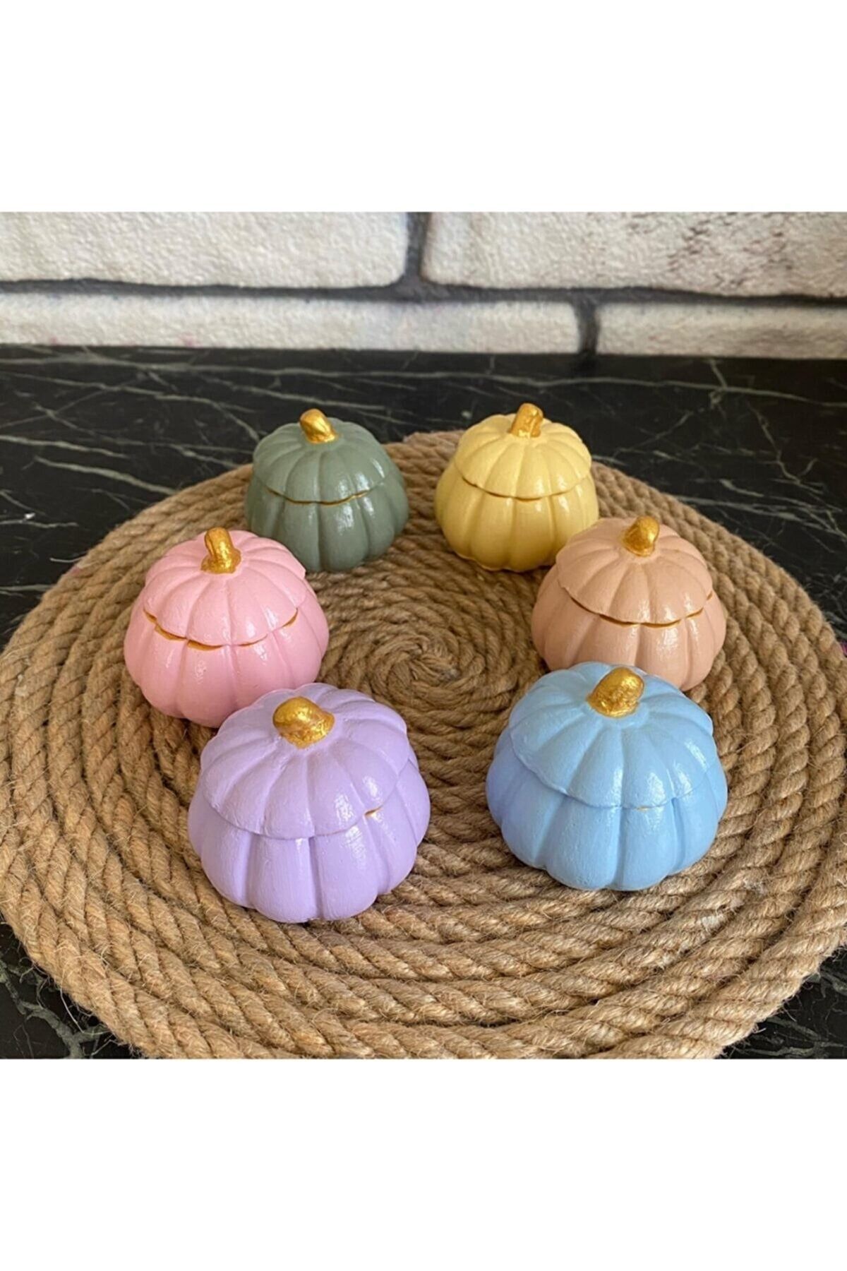 MRN DESIGN HOME 6 Lı Mini Bal Kabağı Sunumluk