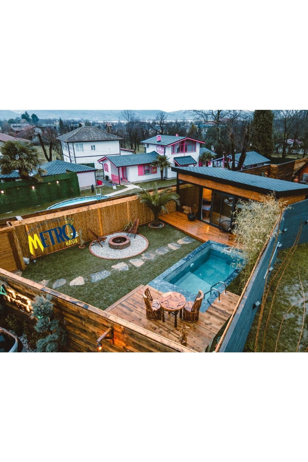 1m X 4.5m Doğal Bambu -bahçe Çiti 4