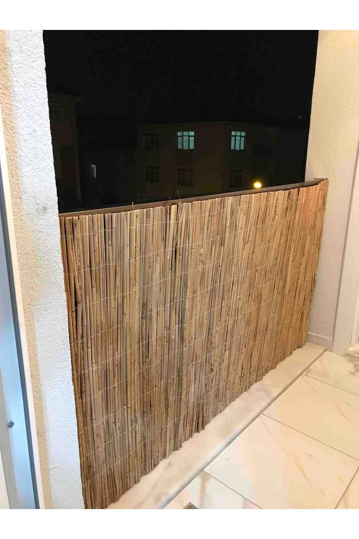 Kamış Hasır Çit Gölgelik Dekoratif Hasır Ürünü 1,50 Metre x 1,50 Metre 3
