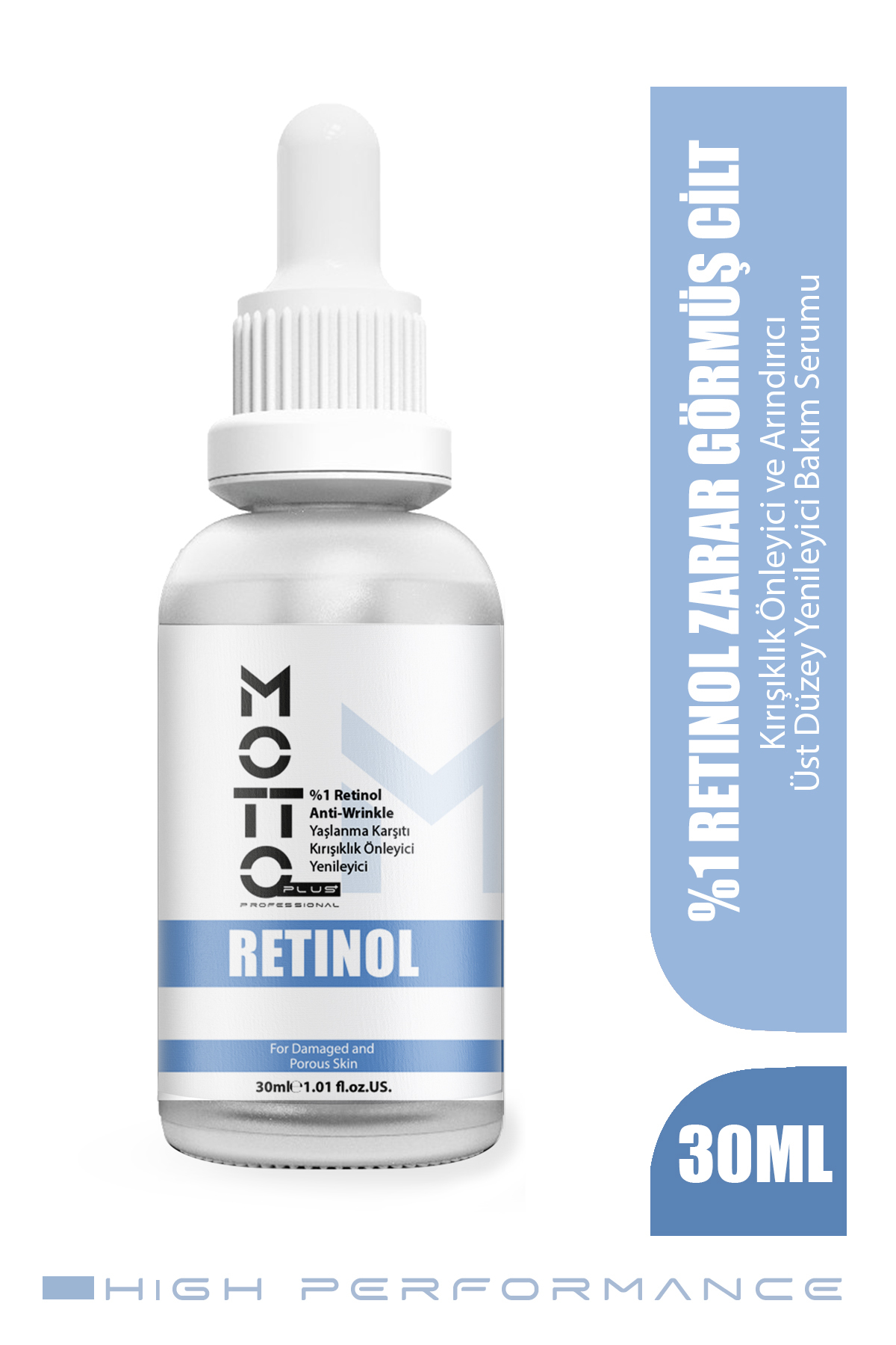 %1 RETİNOL Kırışıklık Önleyici -Gözenek Sıkılaştırıcı Üst Düzey Yenileyici Peeling Bakım Serumu 30ml