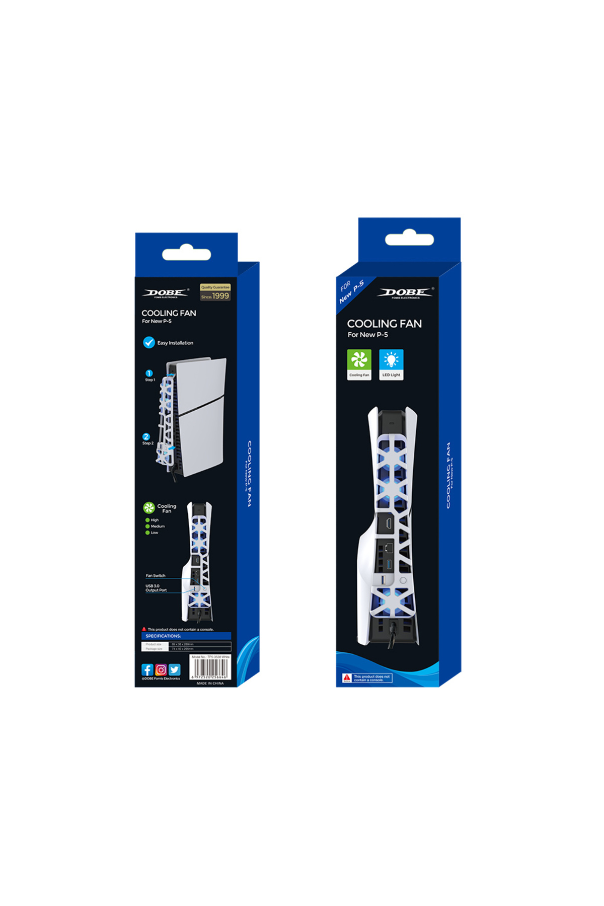 TP5-3538 PS5 Slim İçin Led Işıklı Kademeli Güçlü Soğutma Fanı 5