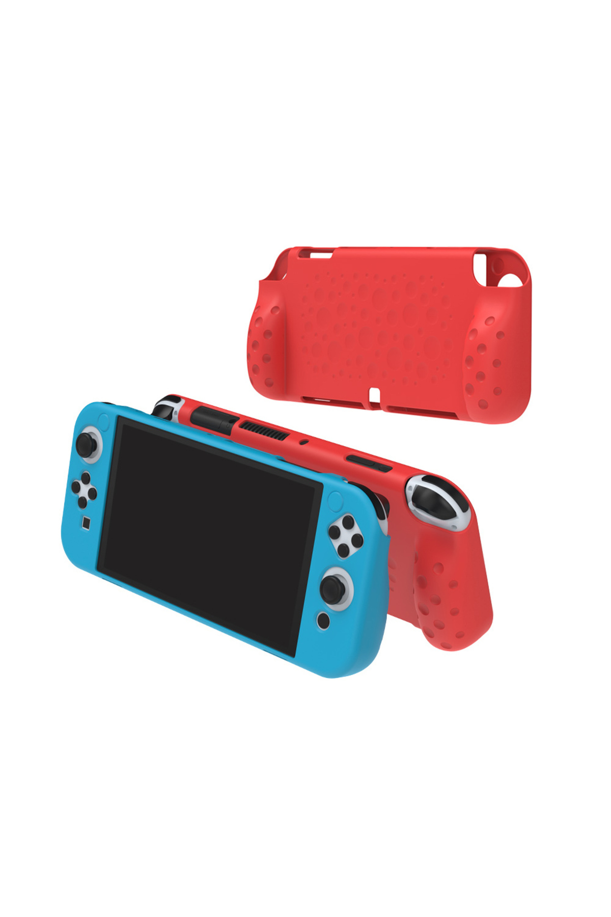 Nintendo Switch OLED El Destekli Grip Tasarımlı Koruyucu Silikon Kılıf 6