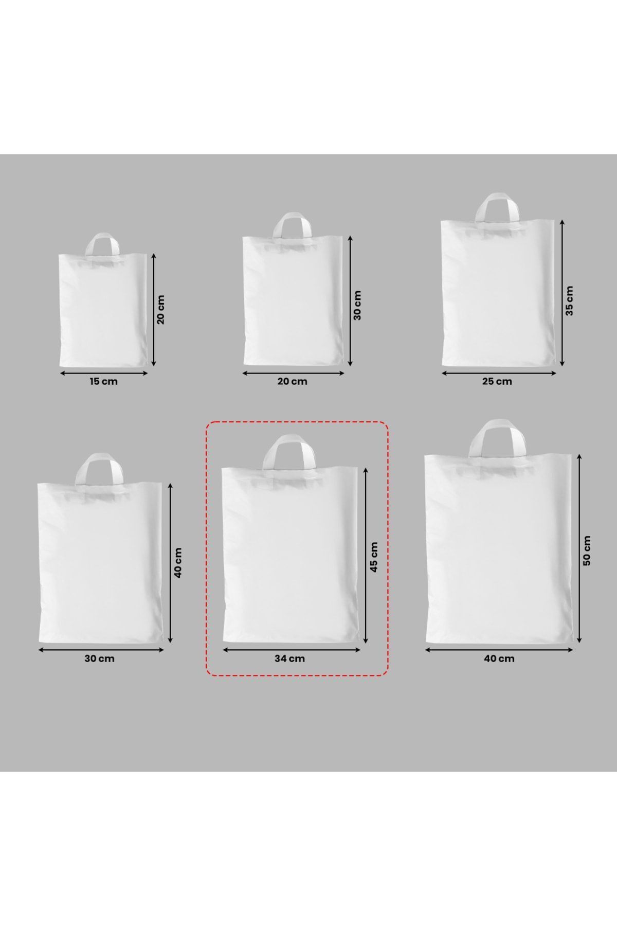 KARGOPEK-Unprinted Soft Handle Store Poset 34*45 (100 PCS) 3