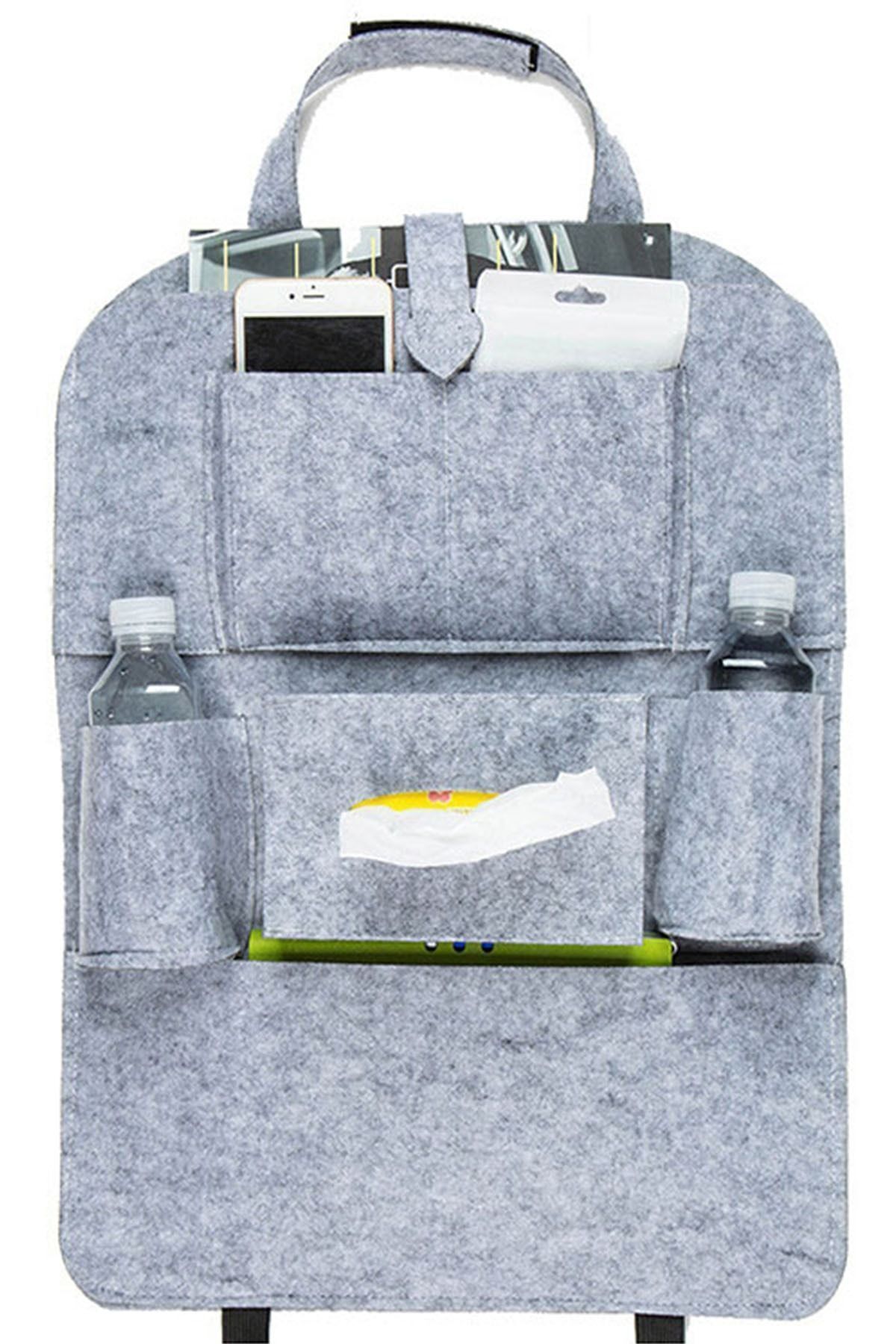 BYENS Araba Koltuk Arkası Organizer Eşya Düzenleyici Bagaj Düzenleyici Keçe Çanta Kılıf Oto Araç Içi fotoğrafı 7 (önizleme)