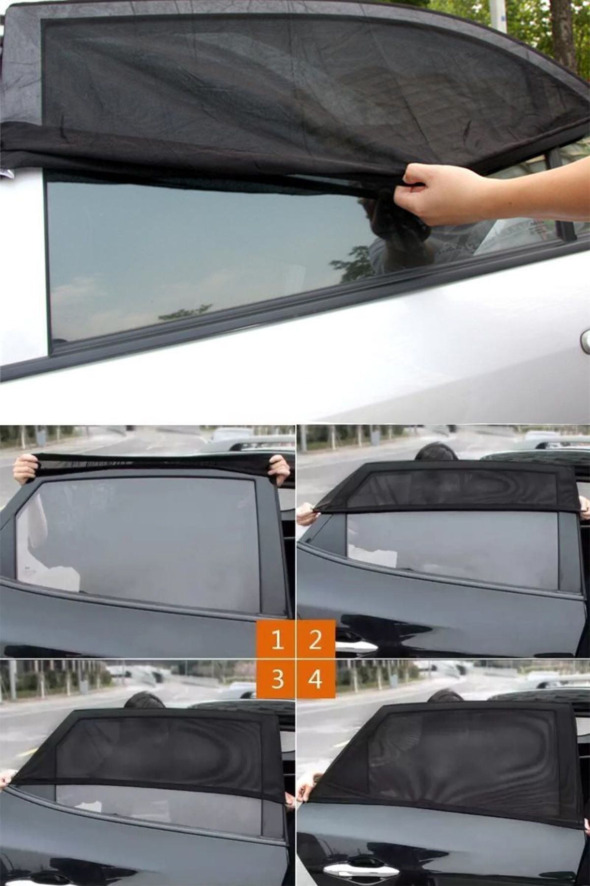 BYENS Araba Güneşlik Cam Perdesi Güneşliği Araç Camı Güneşlikleri Otomobil Arka Yan Cam Gölgelik fotoğrafı 6 (önizleme)