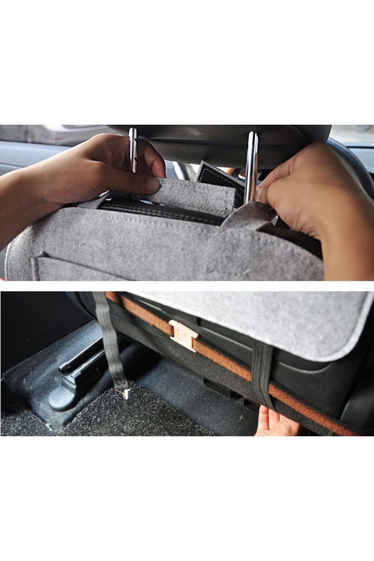 BYENS Araba Koltuk Arkası Organizer Eşya Düzenleyici Bagaj Düzenleyici Keçe Çanta Kılıf Oto Araç Içi fotoğrafı 4 (önizleme)