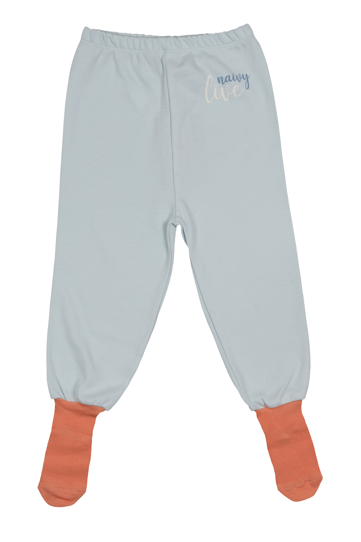 Melekpare Kız Erkek Bebek Patikli Pantolon Kendinden Çoraplı Alt Pijama Mevsimlik %100 Organik Pamuk 2'li Set fotoğrafı 5 (önizleme)