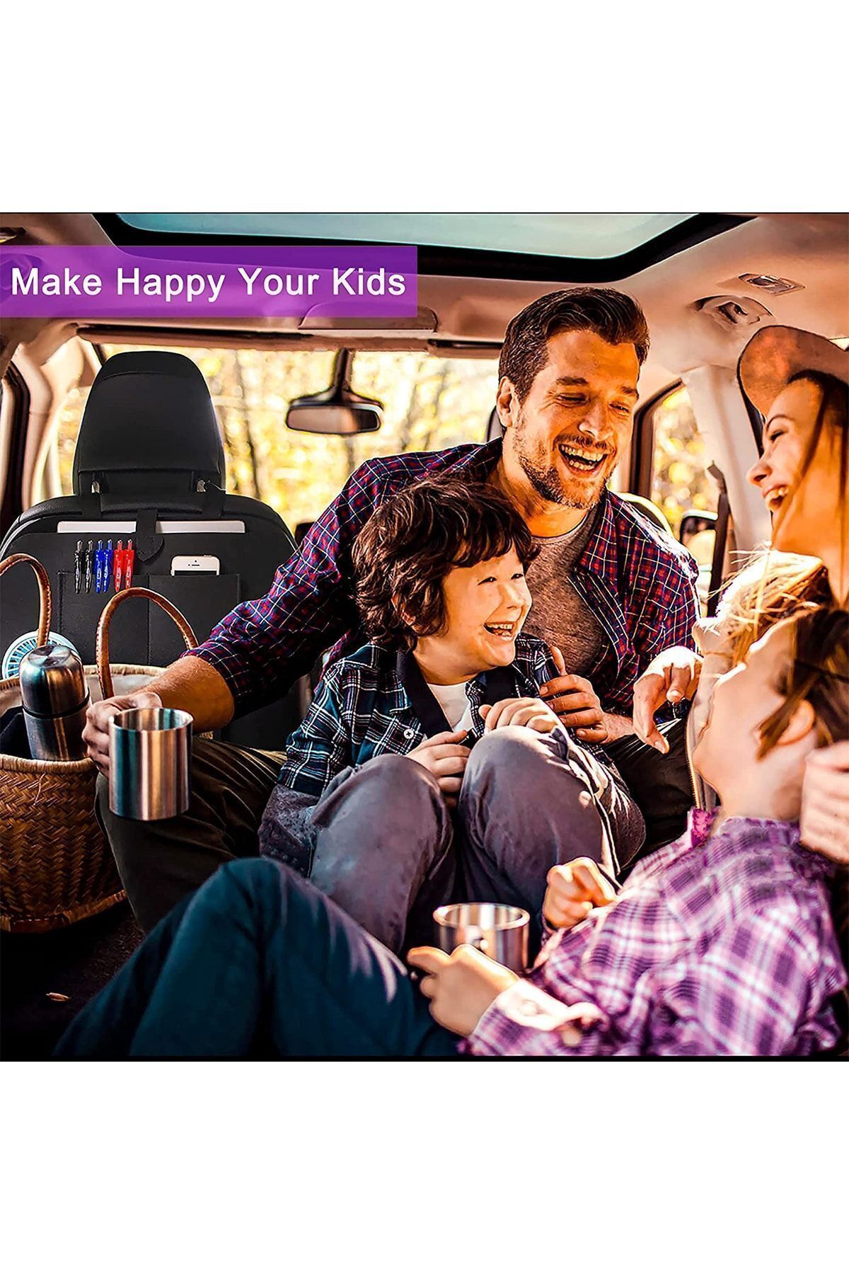 BYENS Araba Koltuk Arkası Eşya Düzenleyici Bagaj Düzenleyici Kılıf Organizer Koruyucu Kılıfı Oto Araç Içi fotoğrafı 4 (önizleme)