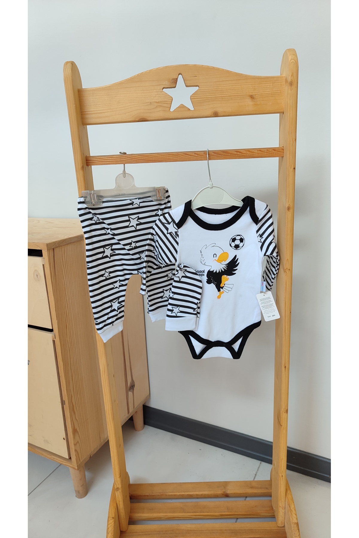 بادی نوزادی پسرانه – دخترانه مشکی Monkabox | ZIBINLITARAFTAR اورجینال - تصویر 4