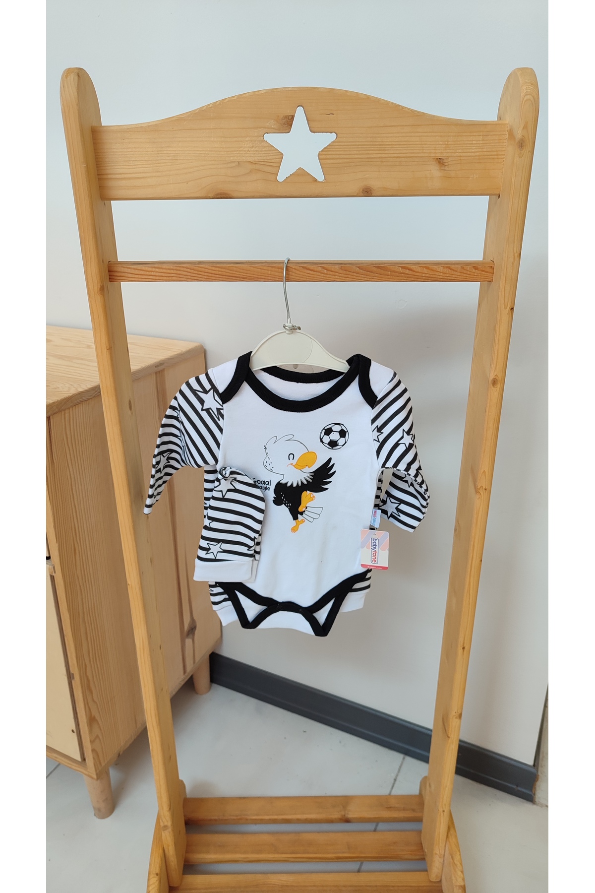 بادی نوزادی پسرانه – دخترانه مشکی Monkabox | ZIBINLITARAFTAR اورجینال - تصویر 5