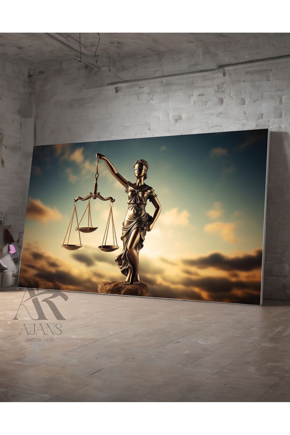 AR AJANS KANVAS TABLO Scaluri De Justiție Seria 2 Pictură Decorativă Pe Pânză - 20 x 30