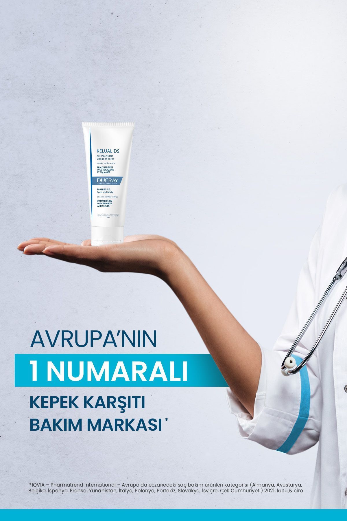 Ducray-200 ml Gel Moussant - Kelual Ds 2