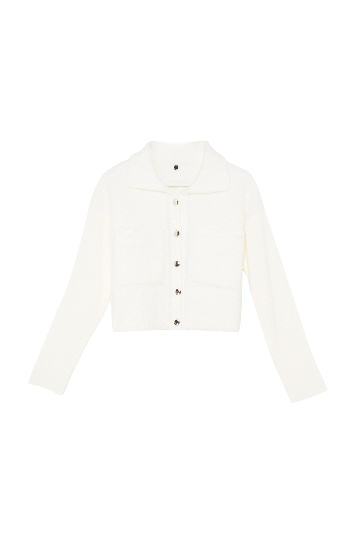 Trendyolmilla  Kemik Yumuşak Dokulu Polo Yaka Mont Görünümlü Triko Hırka TWOAW25HI00076 - Görsel 7