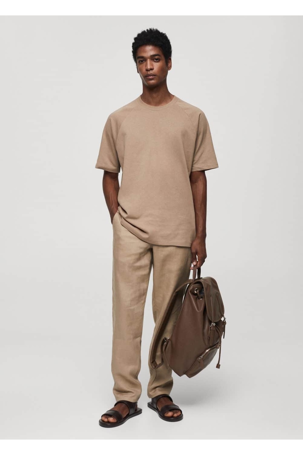 MANGO Man-Bavlněné tričko Relaxed fit 2