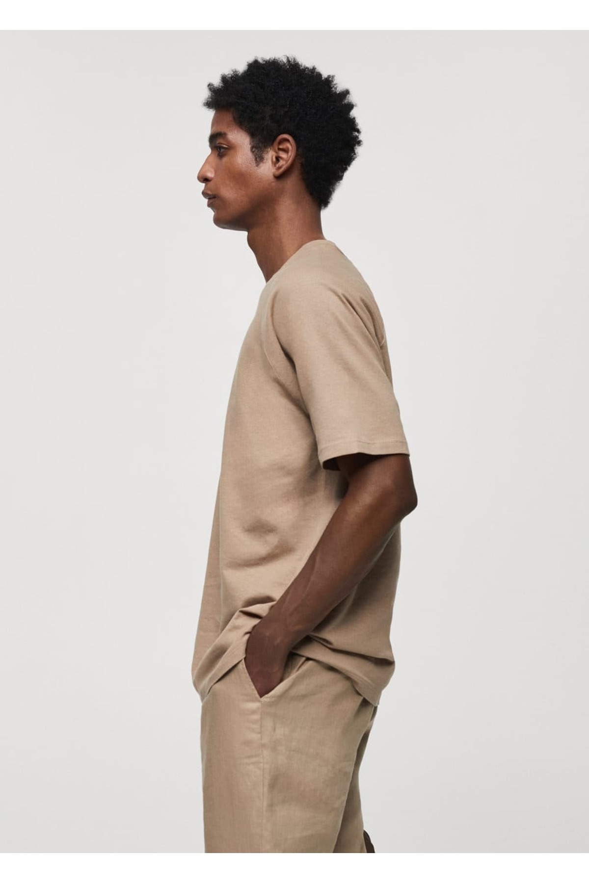 MANGO Man-Bavlněné tričko Relaxed fit 7