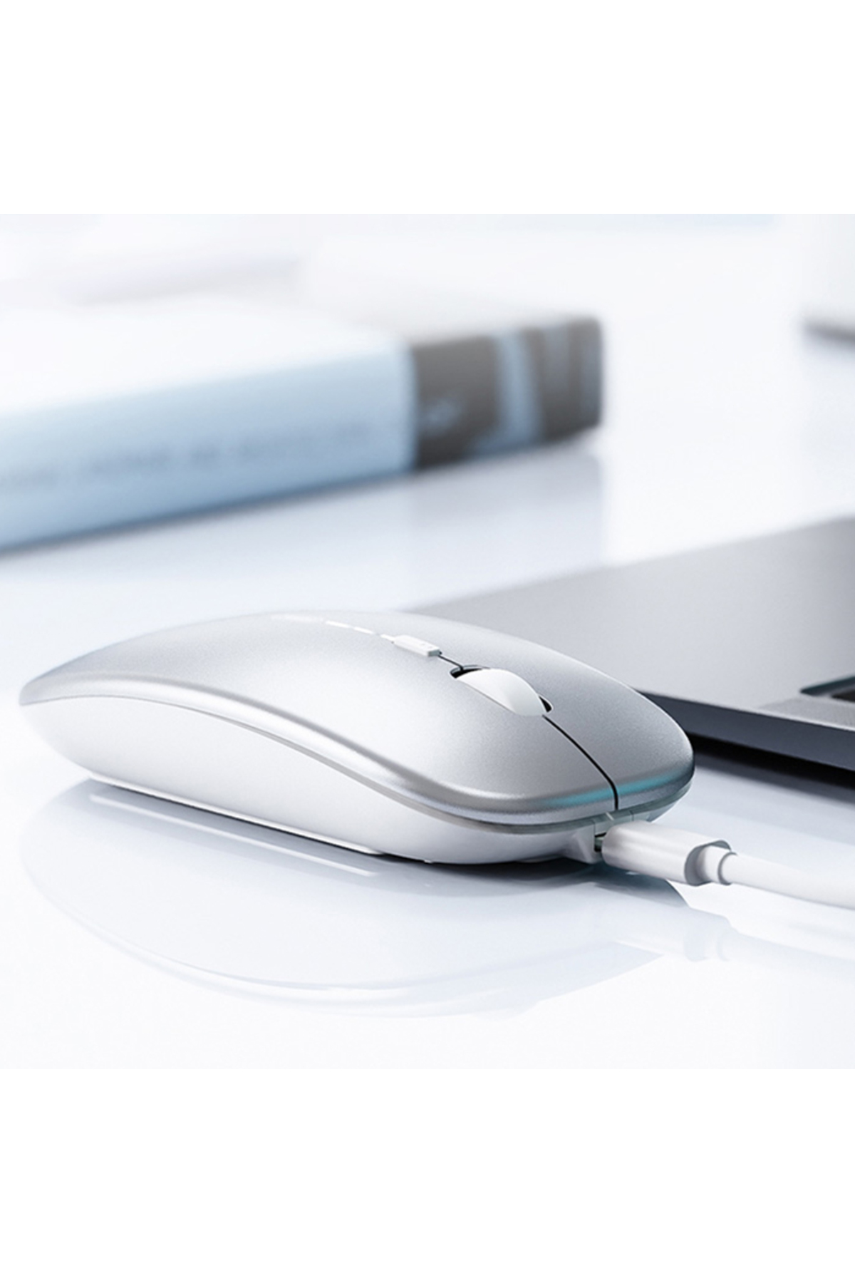 INPHIC M1P Wireless Mouse, Rechargeable Silent Use Ultra Thin 2.4G USB Mouse